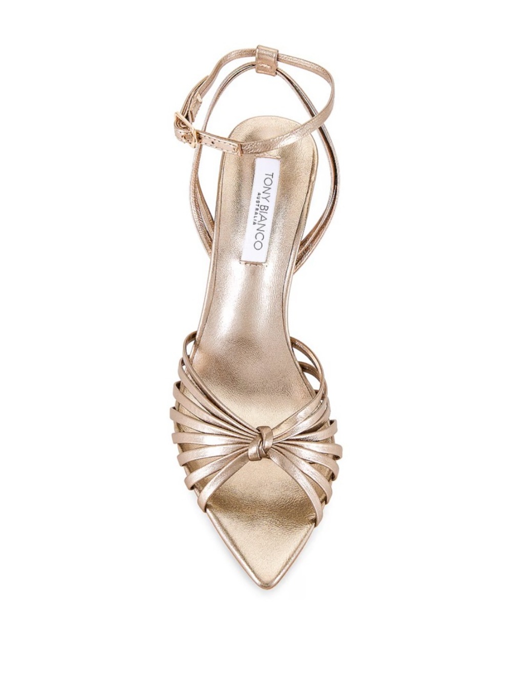 Tony Bianco Maxos Strappy Knotted Pointed-Toe Heel
